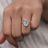 Oval Lab Grown diamond Engagement Ring 5.5CT IGI Certified Hidden Halo Split Shank Cathedral Set Oval Cut Diamond Wedding Ring for Women