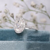 2.5 CT oval halo engagement ring,14k white gold,unique cathedral set,oval moissanite halo ring,oval cut moissanite,anniversary,wedding ring