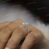 2.5 CT Round Moissanite engagement Ring,solitaire round cut,classic tulip 6 prong,simple engagement ring,14k white gold wedding ring•women