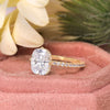 2.5 CT Cushion Cut Moissanite,hidden halo Engagement Ring,solitaire elongated cushion Cathedral ring,kim kardashian ring style wedding Ring