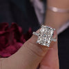 Elongated Cushion Lab Grown Diamond Ring IGI Certified 10 CT Lab Diamond Engagement Ring large solitaire Wedding Anniversary Ring Women gift
