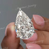 23CT Pear Moissanite Ring Large Statement Wedding Ring for Women pear shaped engagement ring Big Diamond Ring Anniversary Gift Cocktail Ring