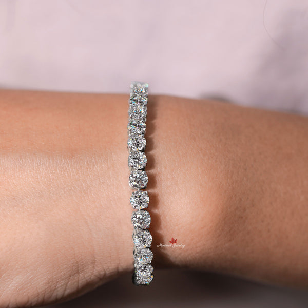 Moissanite tennis bracelet,14k solid yellow,rose,white gold tennis bracelet,moissanite bracelet,lab diamond tennis bracelet,wedding bracelet