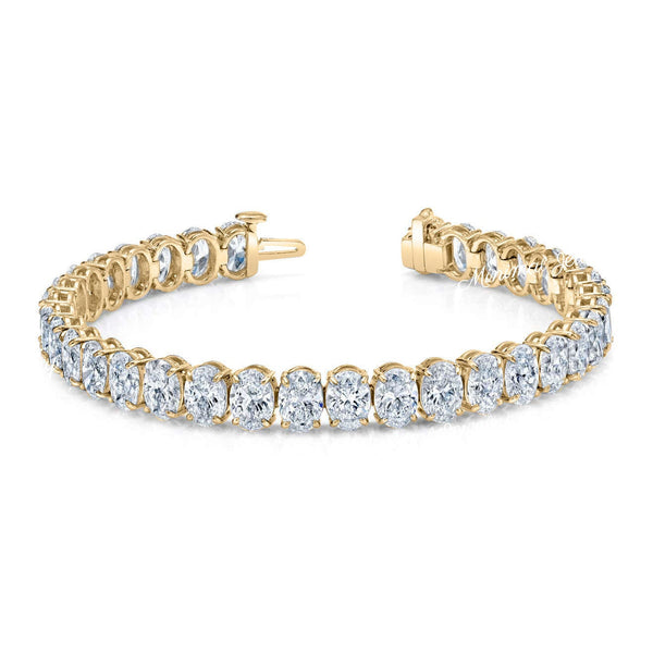 Oval Moissanite tennis bracelet,10k/14k solid gold bracelet oval moissanite bracelet,luxury eternity,lab diamond tennis bracelet,women