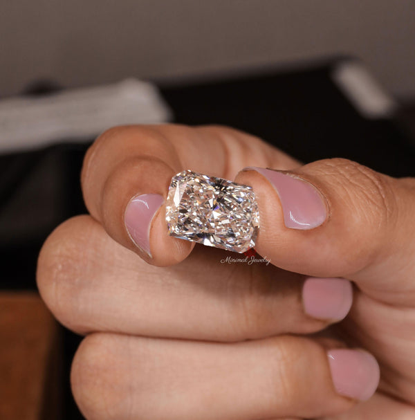 Radiant Cut Lab Grown Diamond 10CT IGI Certified large Loose Diamond for Engagement Ring Custom Wedding Jewelry making Anniversary ring Gift