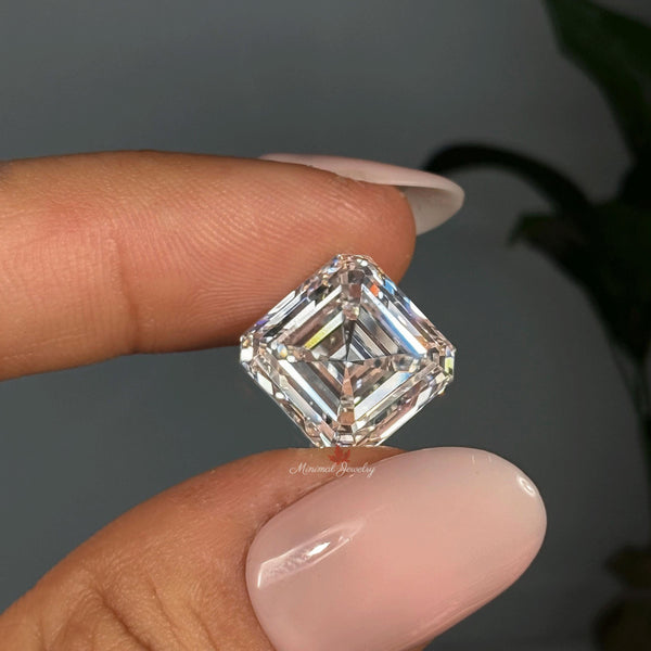 Asscher Cut Lab Grown Diamond 10CT IGI Certified large Loose Square Diamond for Engagement Ring Custom Wedding Jewelry Anniversary ring Gift