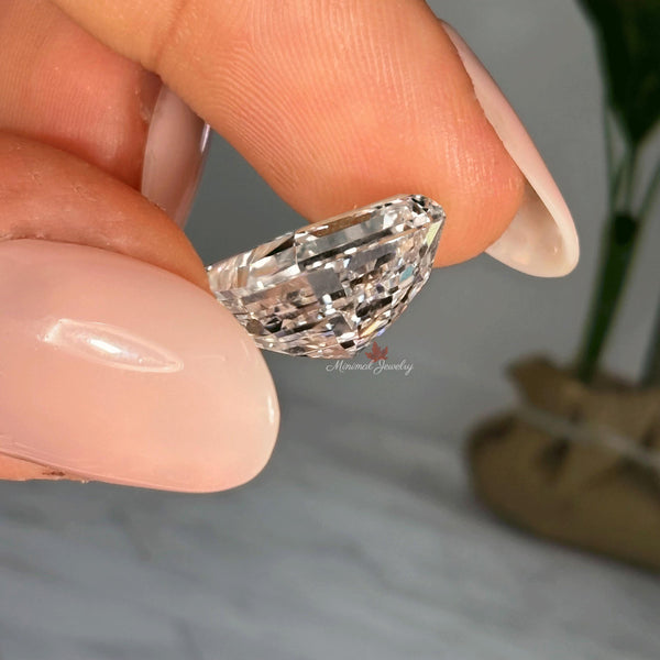 Asscher Cut Lab Grown Diamond 10CT IGI Certified large Loose Square Diamond for Engagement Ring Custom Wedding Jewelry Anniversary ring Gift