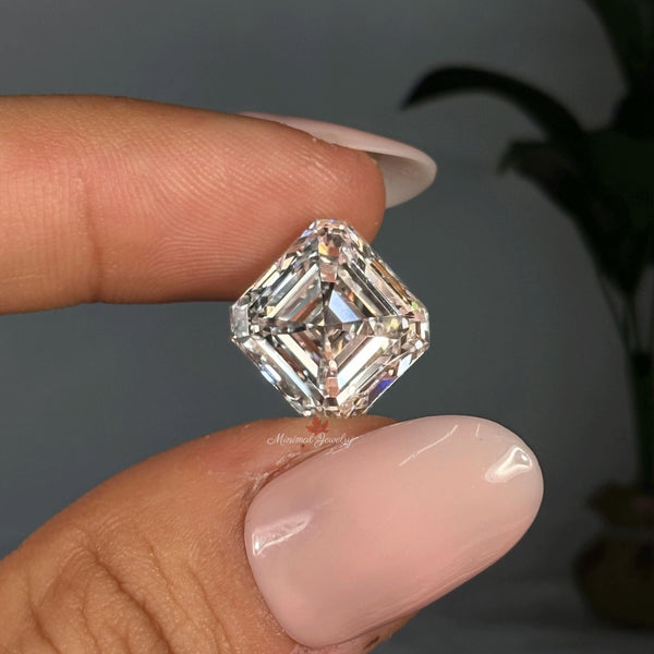 Asscher Cut Lab Grown Diamond 10CT IGI Certified large Loose Square Diamond for Engagement Ring Custom Wedding Jewelry Anniversary ring Gift