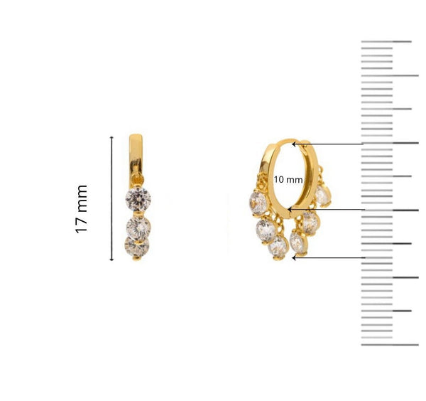 diamond hoop earrings,14k solid gold hoop earrings with charm,diamond hoops,small gold hoops,mini gold hoops,diamond drop•dangle earrings