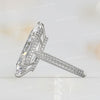 7.5CT Marquise Moissanite Engagement Ring: Art Deco Filigree, Hidden Halo wedding ring