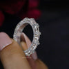 4.47 TCW Radiant moissanite eternity band 14k white gold moissanite wedding band women anniversary band eternity ring unique stackable ring