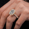 cushion cut halo engagement ring 8.5 CT large crushed ice elongated cushion cut moissanite engagement ring 14k gold cathedral wedding ring