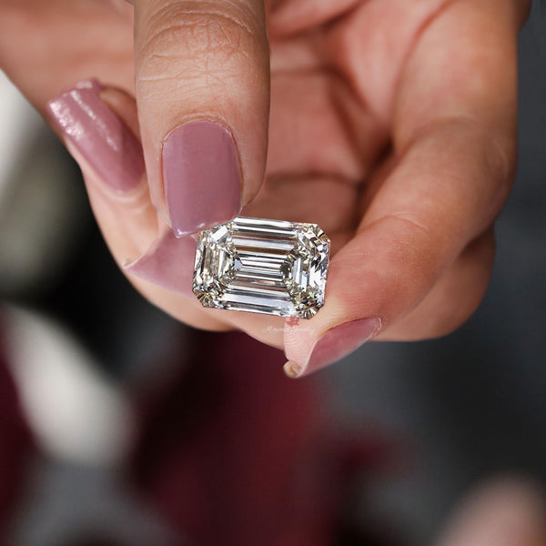 10CT Emerald Cut Lab Grown Diamond IGI Certified Loose Gem for Engagement Ring Custom Wedding Jewelry making Anniversary ring Gift