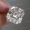 18ct Asscher Cut Moissanite Ring: 14k Yellow Gold Solitaire