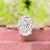 Oval Moissanite engagement ring,hidden halo,2.5 CT oval moissanite ring,pave prong set,oval solitaire,modern engagement ring,wedding ring