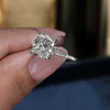lab grown diamond engagement ring 2.6CT cushion cut Three stone Lab diamond ring IGI Certified diamond Wedding ring for her Anniversary gift
