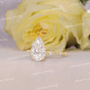 3 CT pear shaped engagement ring,moissanite,unique vintage style engagement ring,hidden halo,solitaire,pear moissanite ring,wedding ring