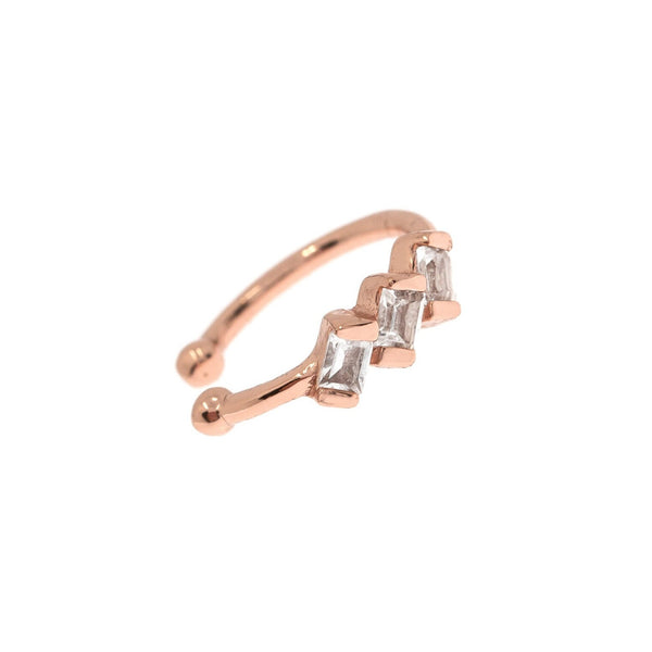 14K Rose Gold Conch Ear Cuff No Piercing Hoop Ear Caff Fake Conch Piercing Cartilage Ring Non Pierced Ear Cuff Jewelry
