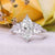 2 CT Marquise cut moissanite,three stone engagement ring,trillion cut&marquise,unique moissanite cluster ring,14k white gold wedding ring