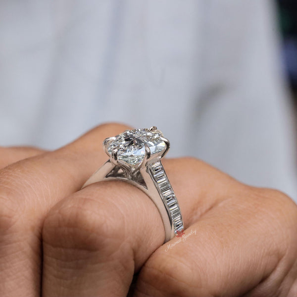 Marquise Moissanite engagement ring large Marquise solitaire 7.5 CT crushed ice moissanite eternity wide band diamond cocktail wedding ring