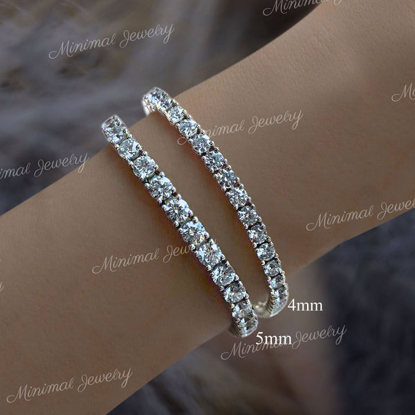 Moissanite tennis bracelet,14k solid yellow,rose,white gold tennis bracelet,moissanite bracelet,lab diamond tennis bracelet,wedding bracelet