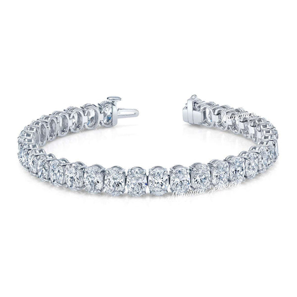 Oval Moissanite tennis bracelet,10k/14k solid gold bracelet oval moissanite bracelet,luxury eternity,lab diamond tennis bracelet,women