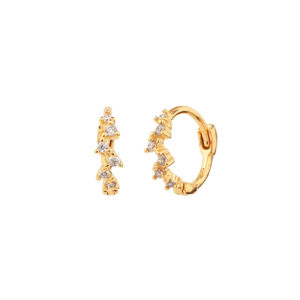 Diamond huggie hoop earrings,14k solid gold,cartilage earring,helix hoop,cartilage hoop,small•tiny hoop earrings•diamond huggie earrings