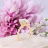 2 CT marquise moissanite engagement ring,hidden halo marquise solitaire,14k gold,unique marquise cut ring,6 prong,propose wedding ring,women