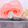 Oval Moissanite engagement ring,hidden halo,2.5 CT oval moissanite ring,pave prong set,oval solitaire,modern engagement ring,wedding ring