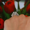 Emerald cut moissanite engagement ring,10.32TCW Five Stone Ring,unique celebrity style bezel emerald moissanite,5th anniversary wedding ring