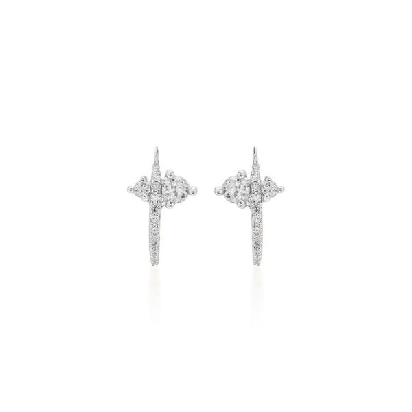 diamond huggie earrings,14k solid gold huggie earrings,diamond huggies,half open huggie hoop earrings,ear hugger,diamond•Cartilage Earring