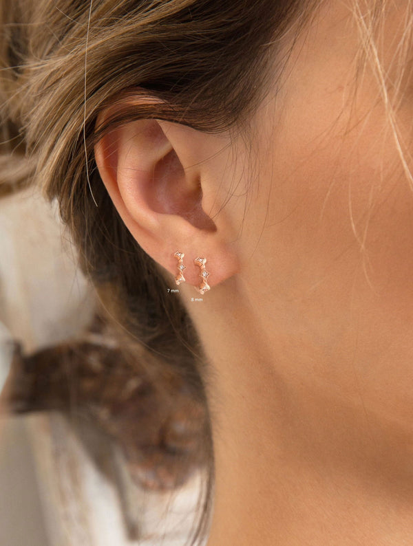 14k gold huggie hoop earrings small hoop earrings solid gold huggie earrings gold cartilage hoop earring dainty mini tiny hoop earrings