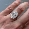 7.5 CT Oval cut moissanite engagement ring,double claw prong Cathedral,celebrity style,big large moissanite oval solitaire ring,wedding ring