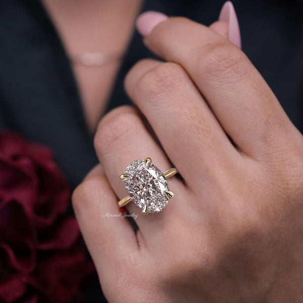 oval lab diamond engagement ring IGI Certified 5CT lab grown diamond ring 14k gold solitaire oval cut diamond Wedding Anniversary ring women