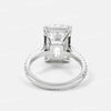 Emerald Cut Moissanite Engagement Ring 16CT Large Solitaire Ring Celebrity Style Statement Wedding Anniversary Ring for Women big diamond
