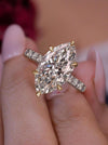 5CT Marquise Moissanite Engagement Ring Hidden Halo Peekaboo Solitaire 14K Two Tone Solid Gold Marquise cut Wedding Anniversary Ring women