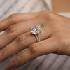 Oval Lab Grown diamond Engagement Ring 5.5CT IGI Certified Hidden Halo Split Shank Cathedral Set Oval Cut Diamond Wedding Ring for Women