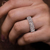 Lab Grown Diamond Eternity Ring: Emerald Cut Wedding Band, 4.64 TCW