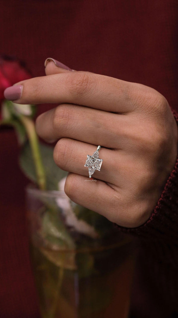 Radiant cut engagement ring lab grown diamond wedding ring 1.2TCW IGI certified Lab diamond ring promise ring for her anniversary ring women