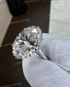 8CT Oval Moissanite Engagement Ring 14K White Gold Solitaire Wedding Ring Women Anniversary GiftLarge Diamond ring Cocktail Statement Ring