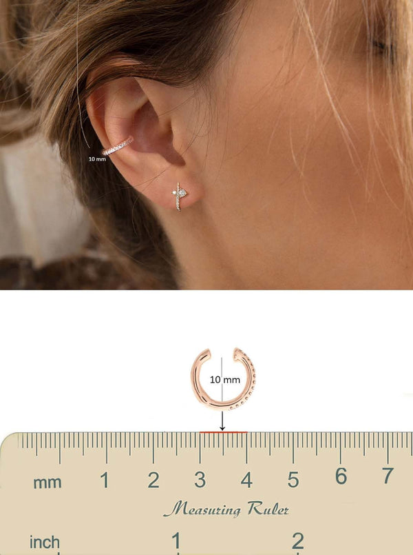 14k solid gold conch ear cuff,ear cuff no piercing,conch cuff,ear cuff earrings,fake Ear cuff,fake piercing•cartilage cuff•conch earring