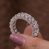 Lab Grown Diamond Eternity Ring: Emerald Cut Wedding Band, 4.64 TCW