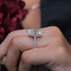 lab grown diamond engagement ring 12.5CT elongated cushion cut Lab diamond ring IGI Certified Large diamond Wedding Anniversary ring women