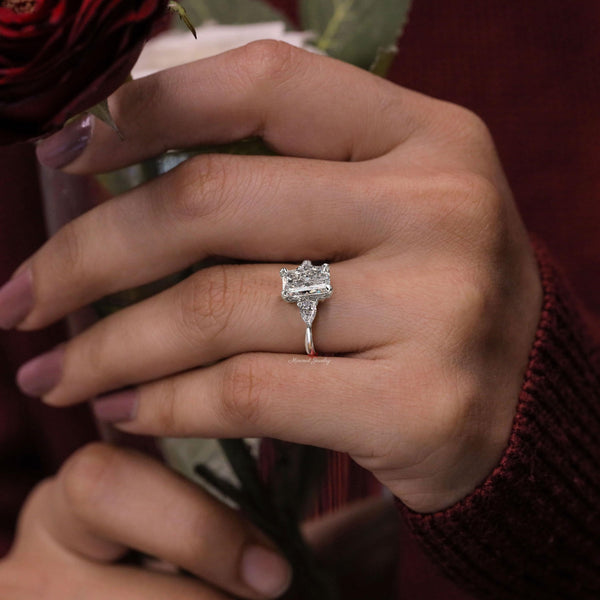 Radiant cut engagement ring lab grown diamond wedding ring 1.2TCW IGI certified Lab diamond ring promise ring for her anniversary ring women