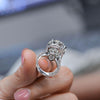 13 CT Oval moissanite engagement ring Large oval solitaire celebrity style oval engagement ring wide band cocktail Luxury wedding rings