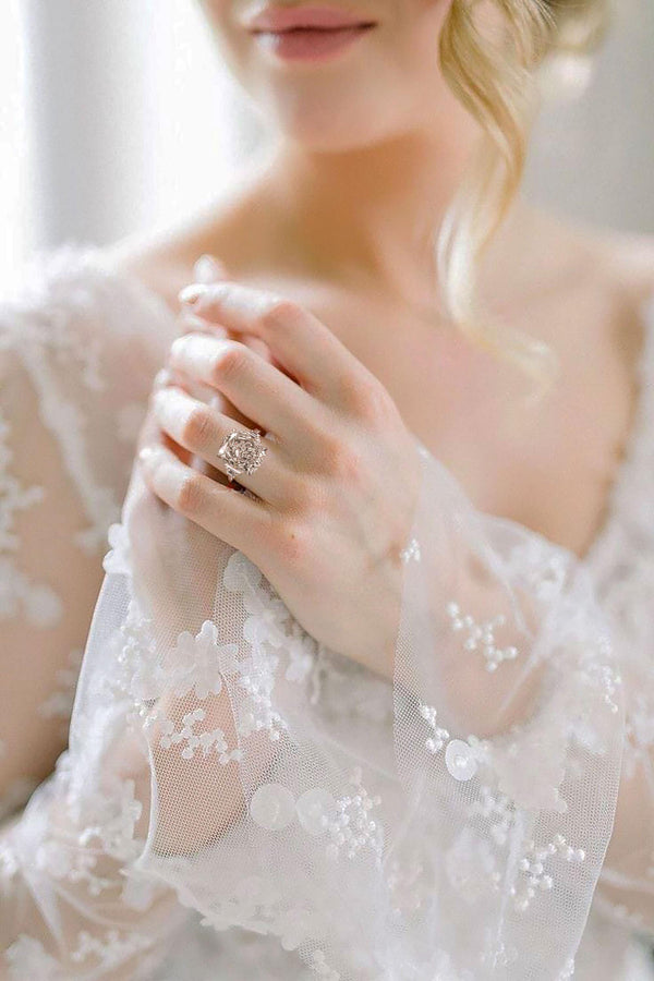 17.5CT cushion cut Moissanite engagement ring Three stone engagement ring Large moissanite diamond cocktail ring big stone ring wedding ring