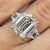 5 CT emerald cut engagement ring Three stone emerald cut moissanite ring side Trapezoid 14k gold wedding ring women anniversary ring gift