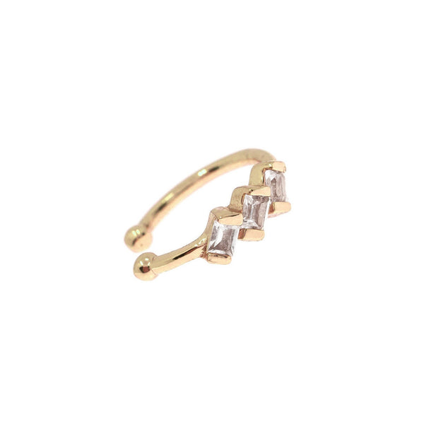 14K Rose Gold Conch Ear Cuff No Piercing Hoop Ear Caff Fake Conch Piercing Cartilage Ring Non Pierced Ear Cuff Jewelry