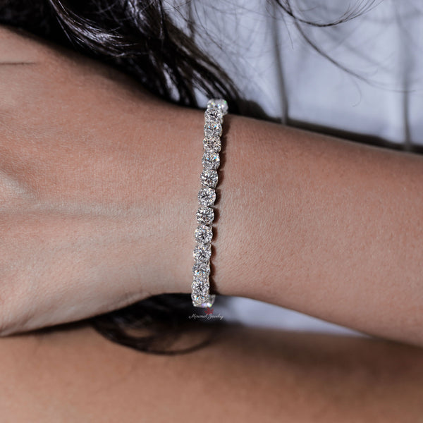 Moissanite tennis bracelet,14k solid yellow,rose,white gold tennis bracelet,moissanite bracelet,lab diamond tennis bracelet,wedding bracelet