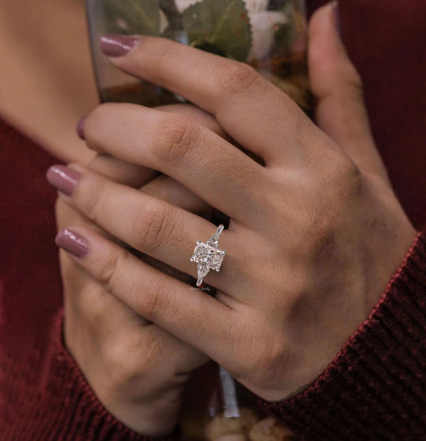 Radiant cut engagement ring lab grown diamond wedding ring 1.2TCW IGI certified Lab diamond ring promise ring for her anniversary ring women